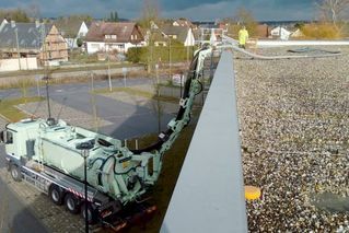 Saugbagger Hanau - Flachdachsanierung
